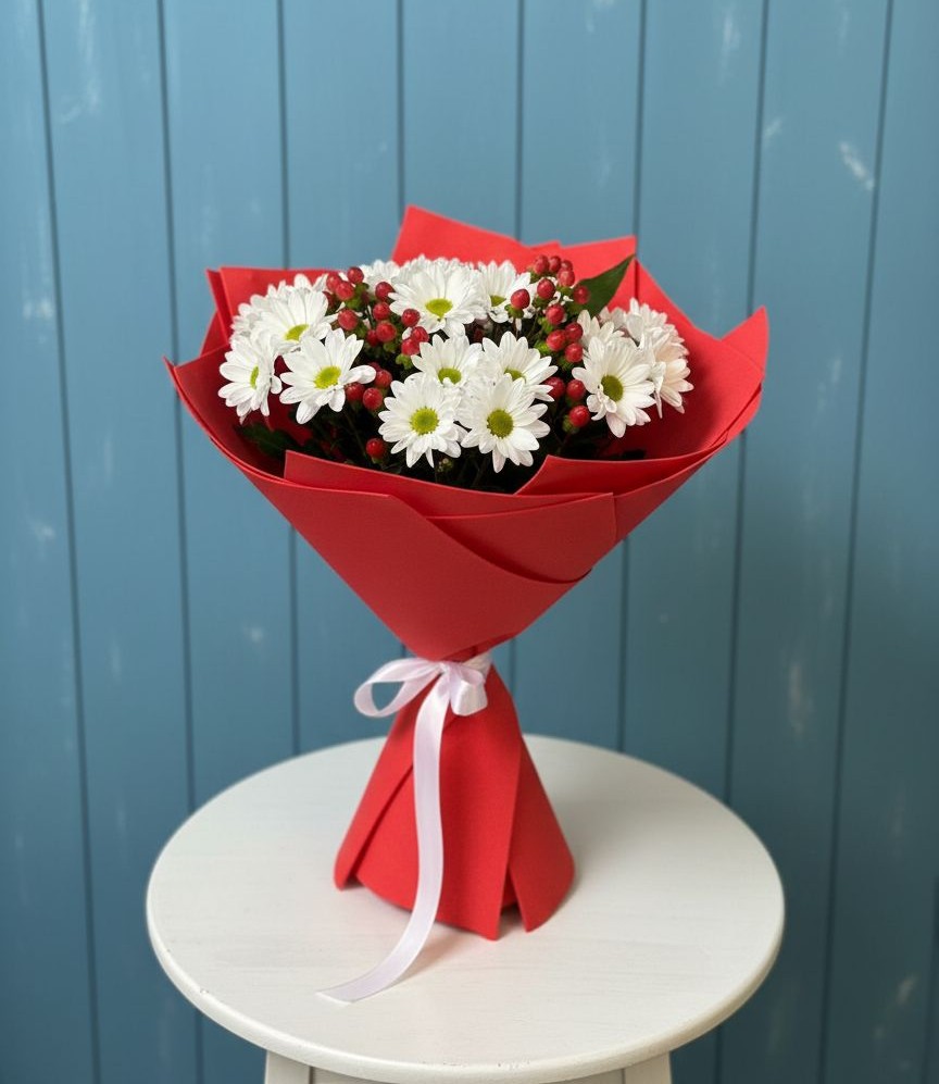 Букет цветов из: Хризантемы в Прогрессе