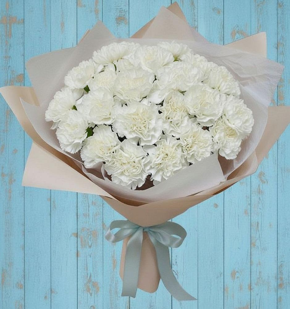 Букет цветов из: Гвоздики в Прогрессе