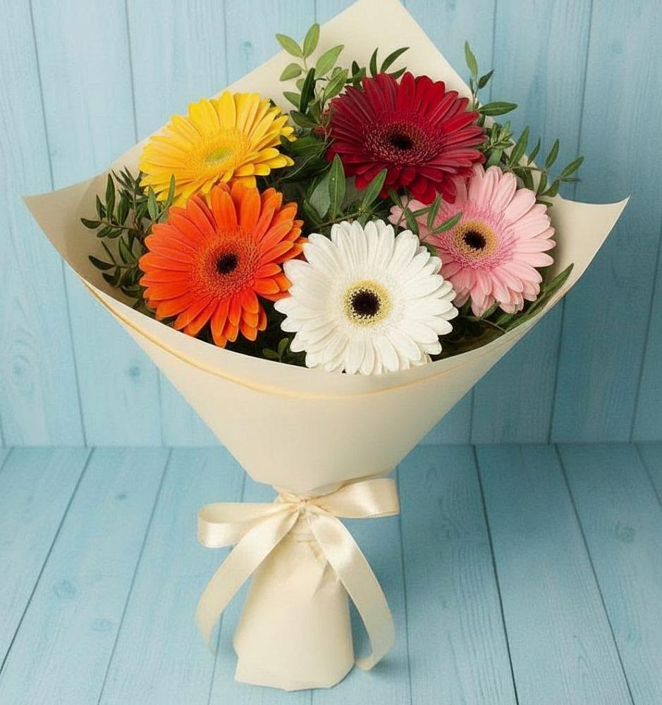 Букет цветов из: Герберы в Прогрессе