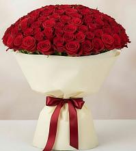 Букет 101 Красная роза Милано в Прогрессе