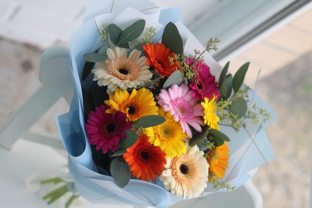 Букет цветов из: Герберы в Прогрессе