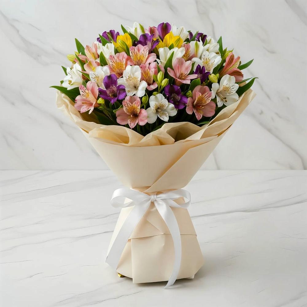 Букет цветов из: Альстромерии в Прогрессе