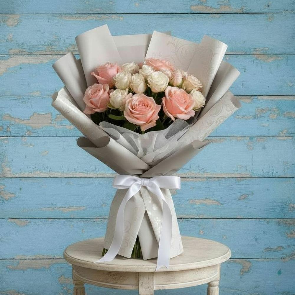 Букет цветов из: Розы в Прогрессе