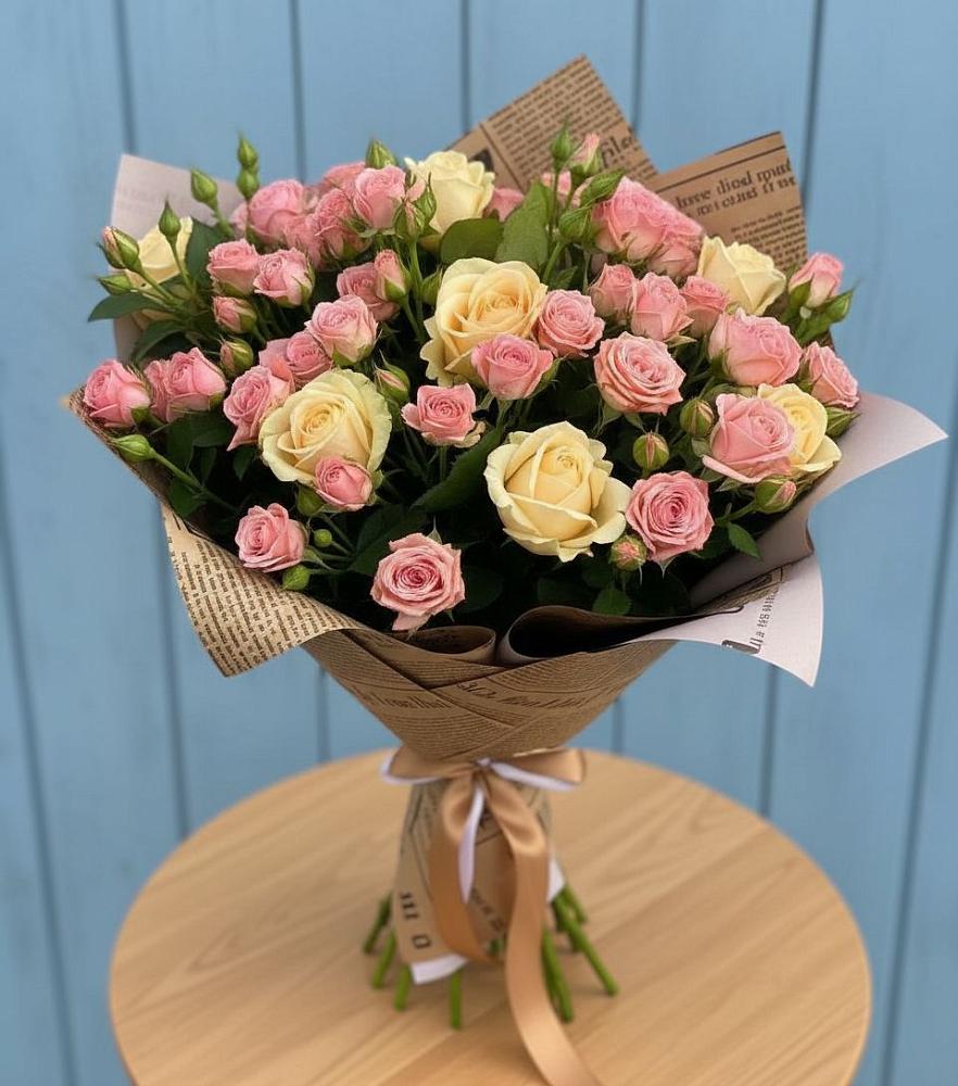 Букет цветов из: Розы в Прогрессе