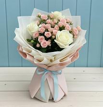 Букет цветов из:  Розы в Прогрессе
