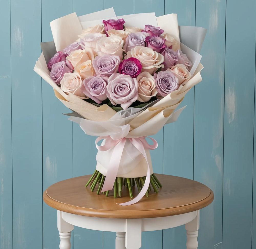 Букет цветов из: Розы в Прогрессе