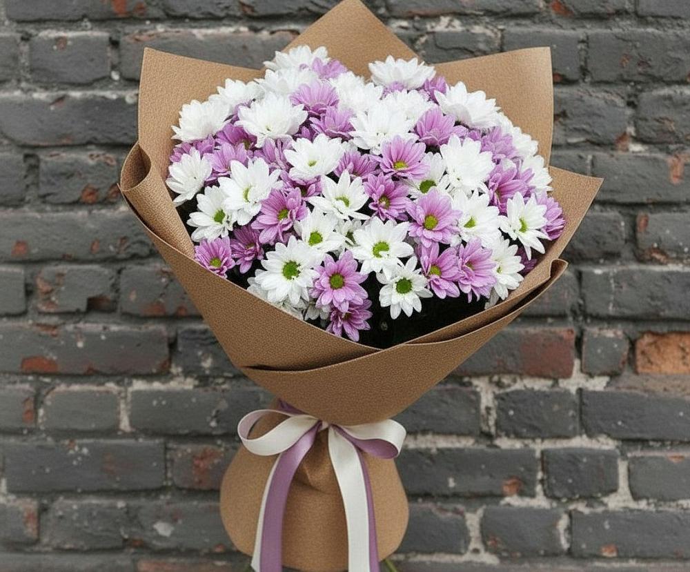 Букет цветов из: Хризантемы в Прогрессе