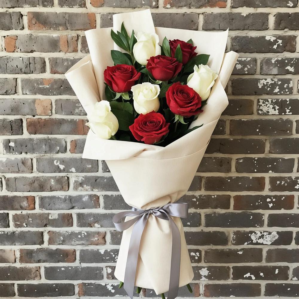 Букет цветов из: Розы в Прогрессе