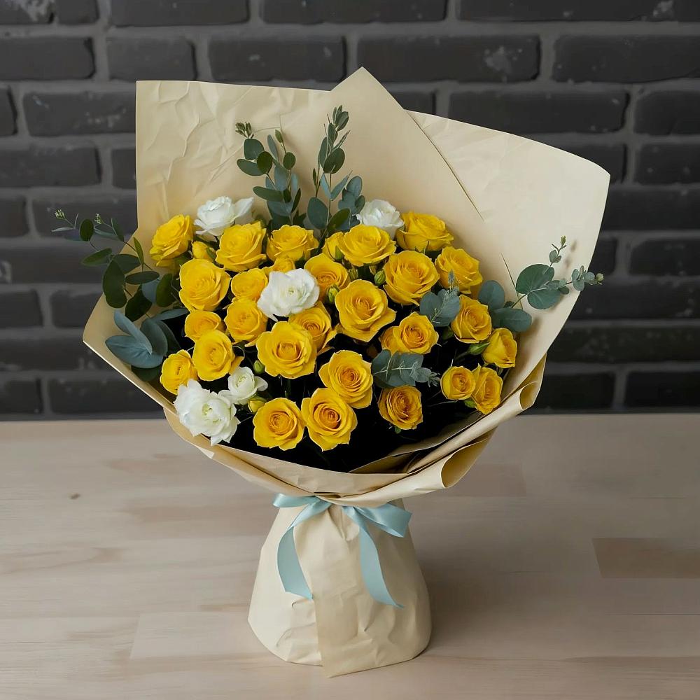 Букет цветов из: Розы в Прогрессе