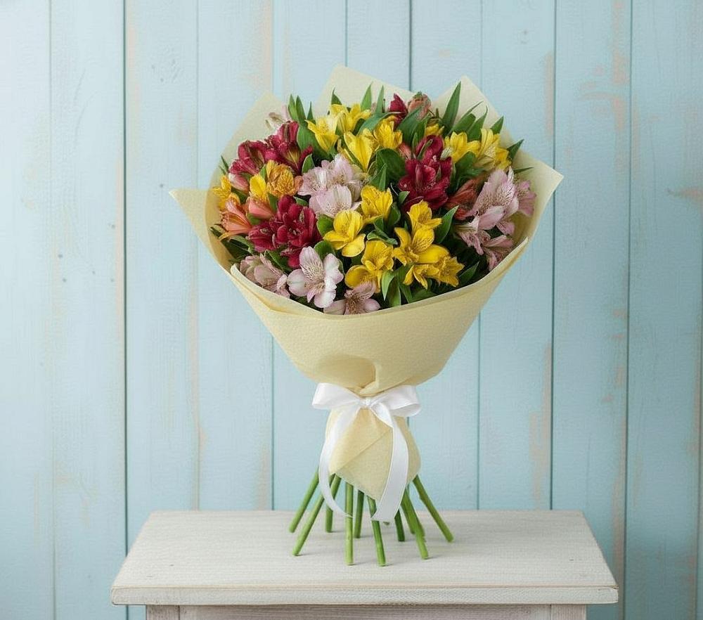 Букет цветов из: Альстромерии в Прогрессе