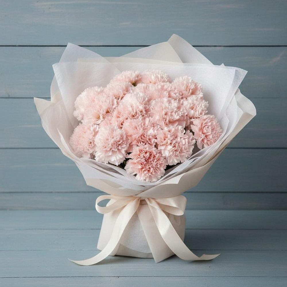 Букет цветов из: Гвоздики в Прогрессе