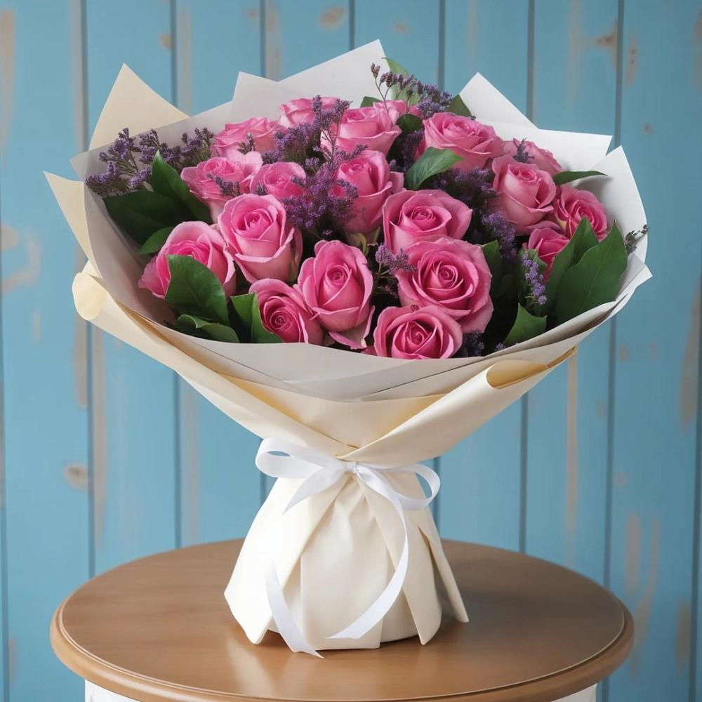 Букет цветов из: Розы в Прогрессе