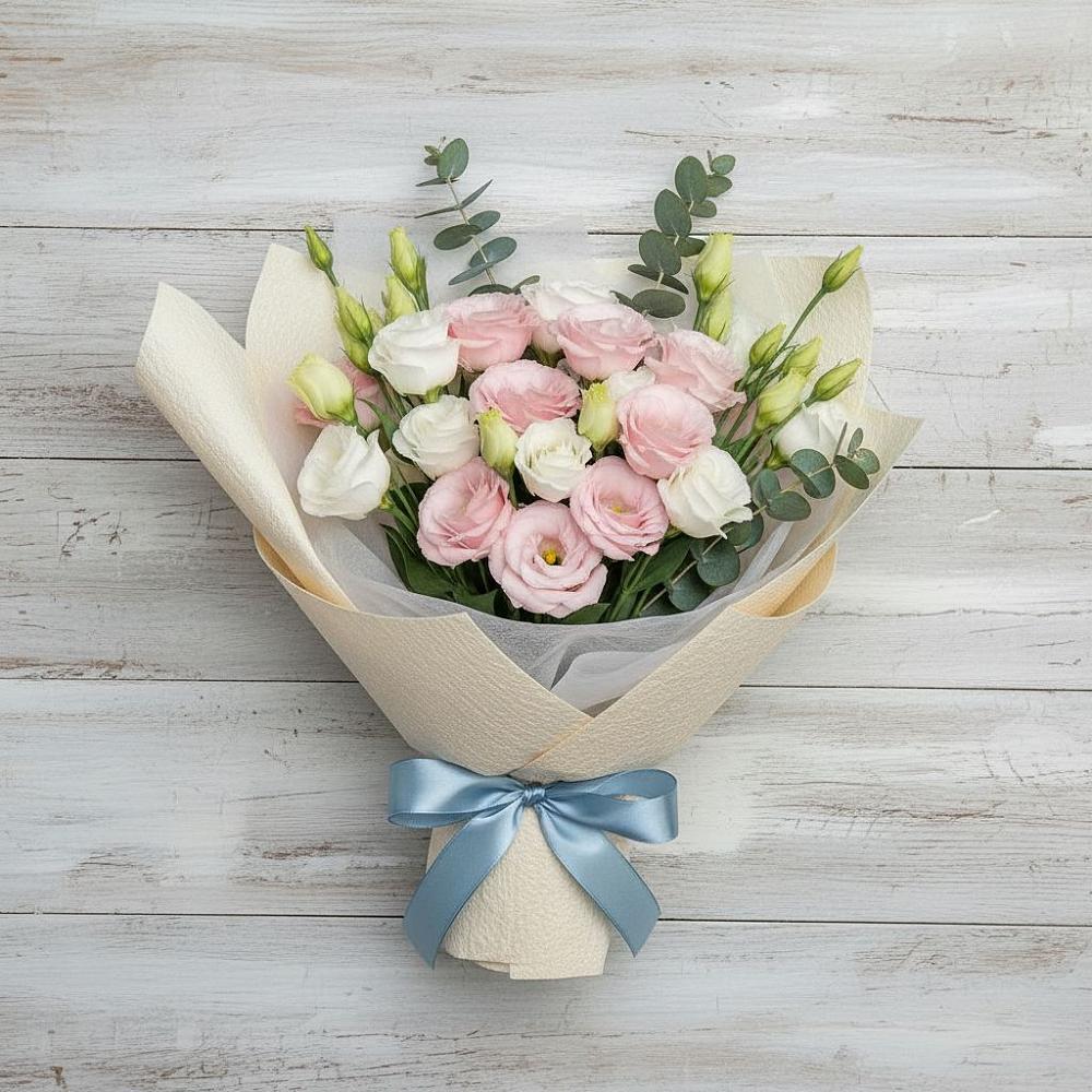 Букет цветов из: Лизиантусы в Прогрессе